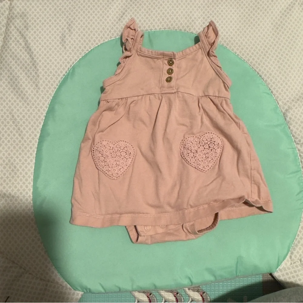 Carter's Pink Heart Pocket Dress